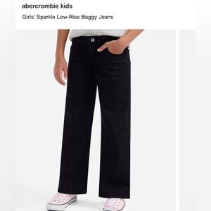 Abercrombie Kids Girls' Black Sparkle Jeans